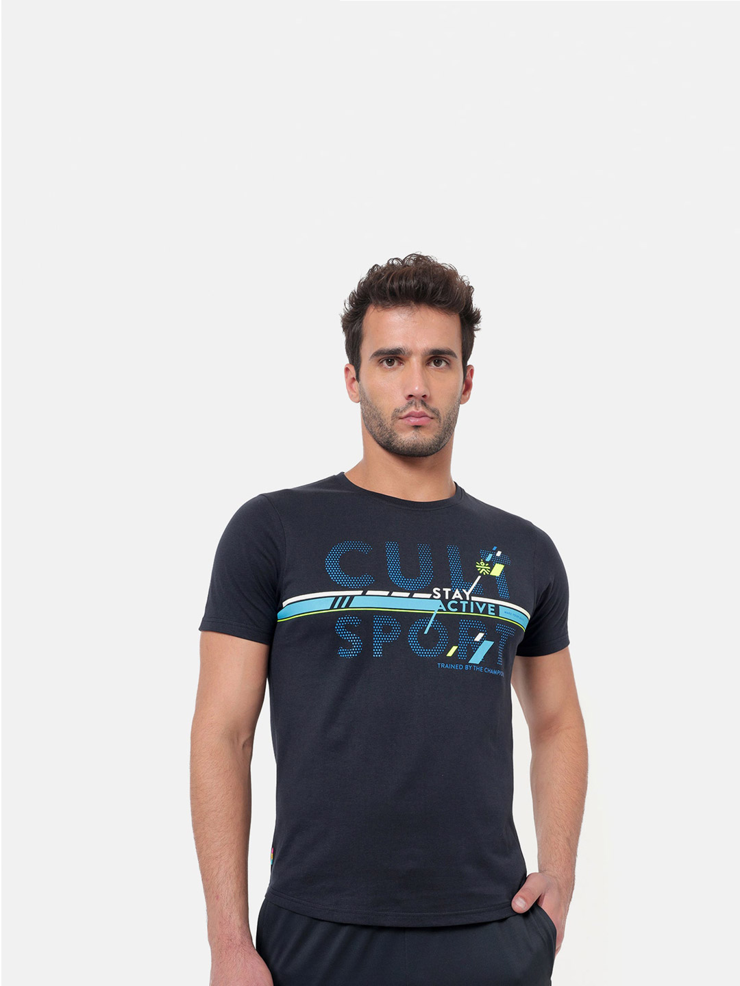 Cultsport Cultsport Mens Navy Vitals Lifestyle T-Shirt (1)