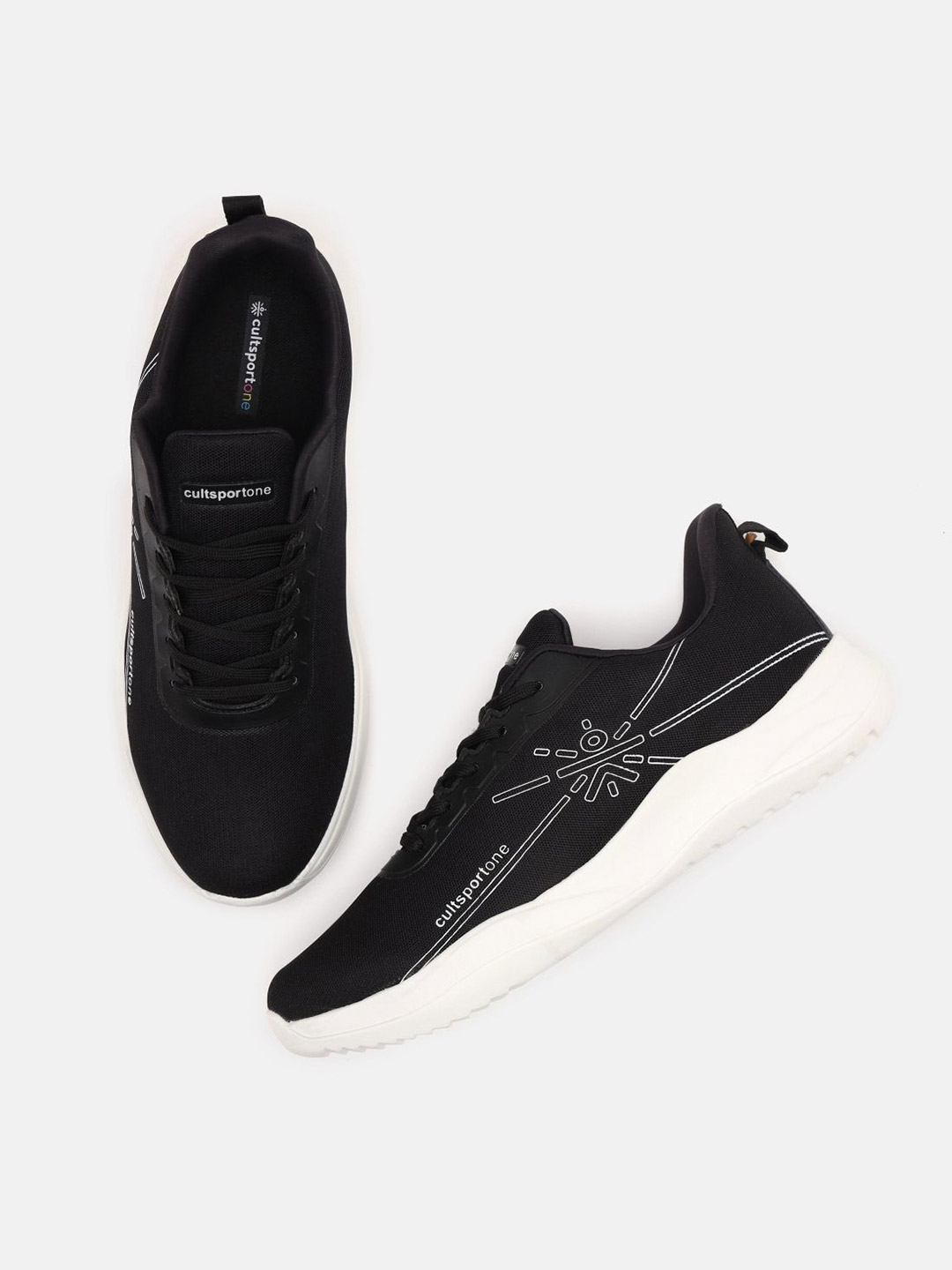 Men Black Rush Running Shoes