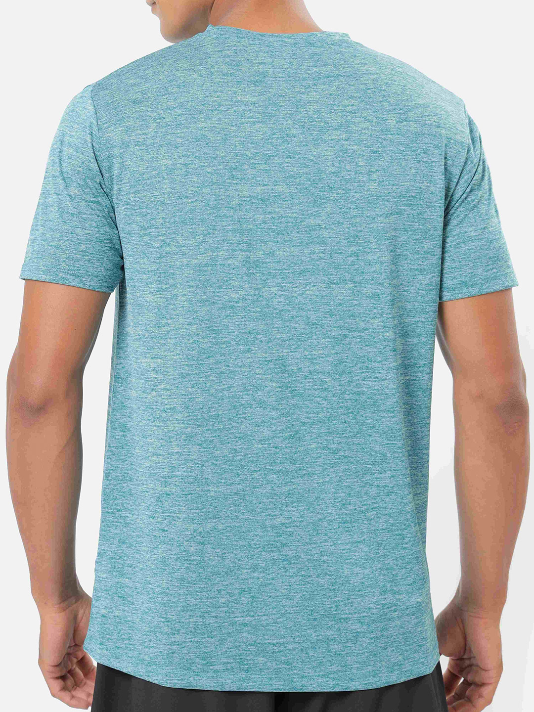 Cultsport One Men Green Textured Performance Tshirt with Logo (3)