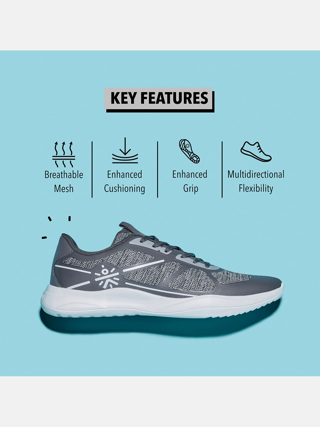 Cultsport One Men Grey Discovery Running Shoes (4)