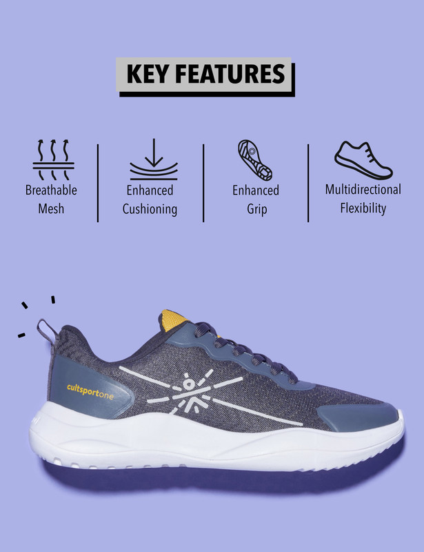 Cultsport One Men Grey Lope Running Shoes (3)