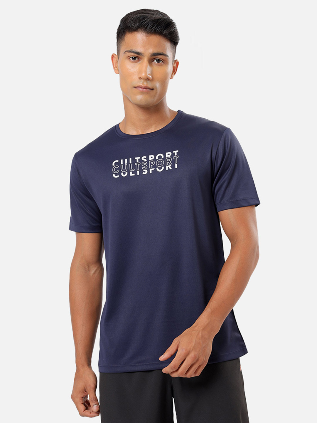 Cultsport One Men Navy Blue Branding Play Active Tshirt (3)