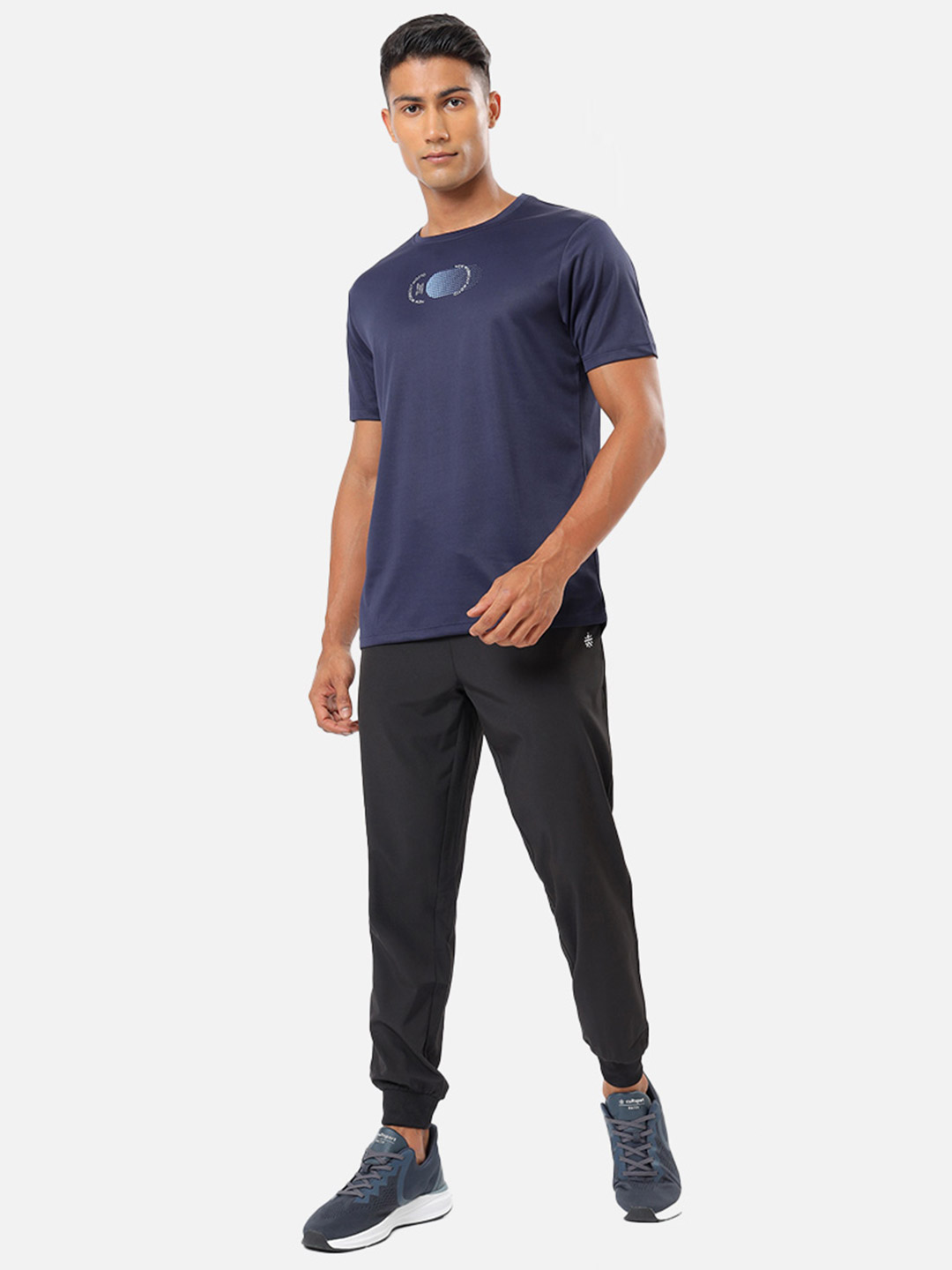 Cultsport One Men Navy Blue Performance Tshirt with Minimal Graphic (4)