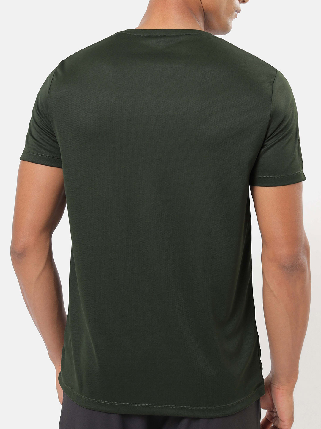 Cultsport One Men Olive Active Tshirt with Placement Graphic (2)