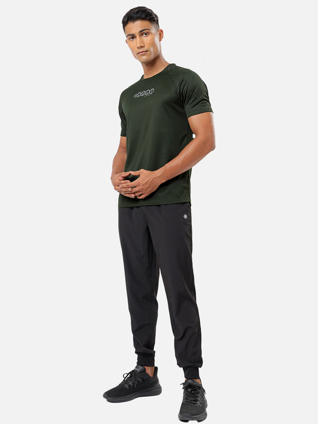 Cultsport One Men Olive Performance Tshirt with Chest Print (4)
