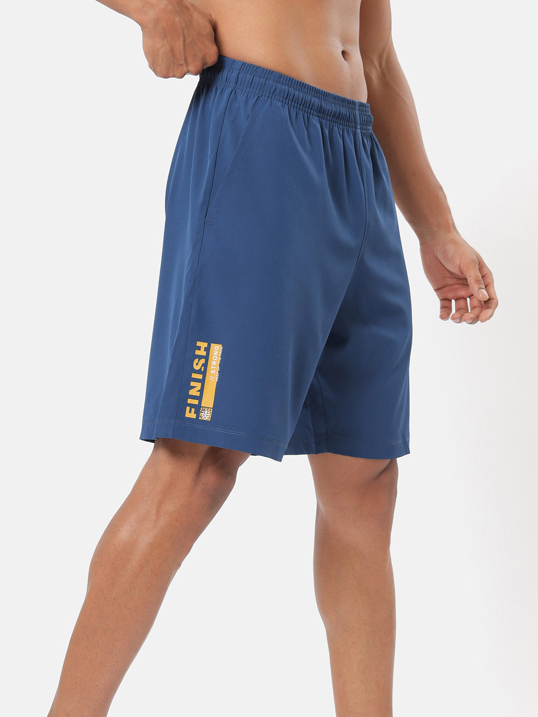 Cultsport One Men Teal Active Shorts with Neon Graphic (2)