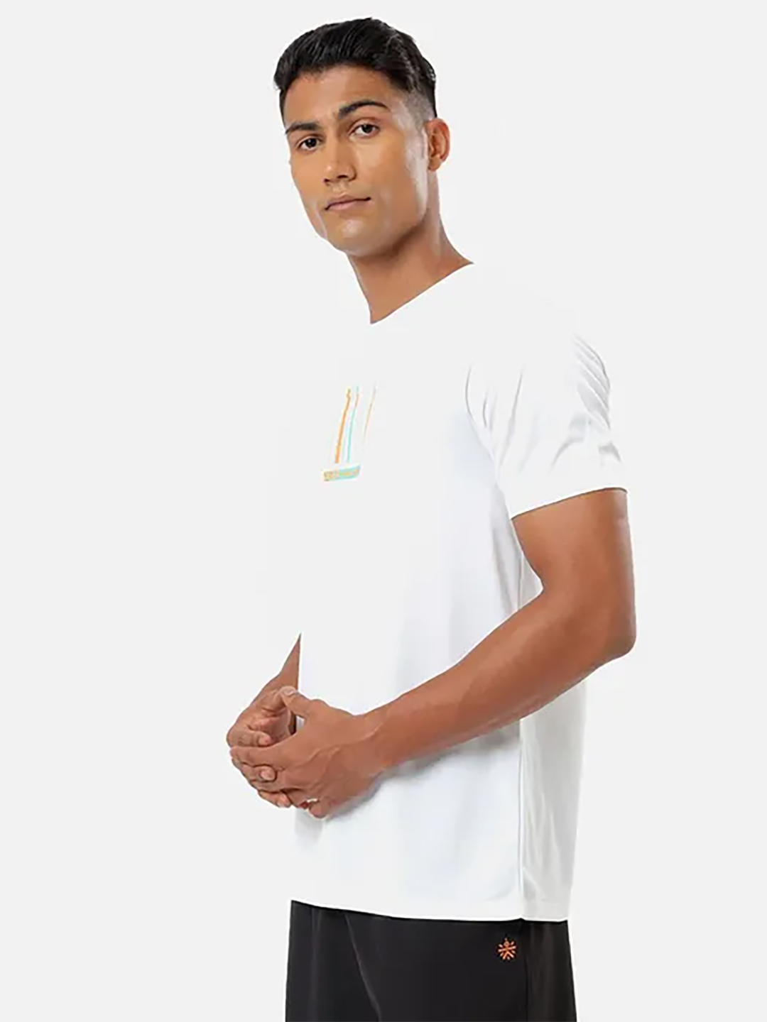 Cultsport One Men White Active Tshirt with Minimal Graphic (2)