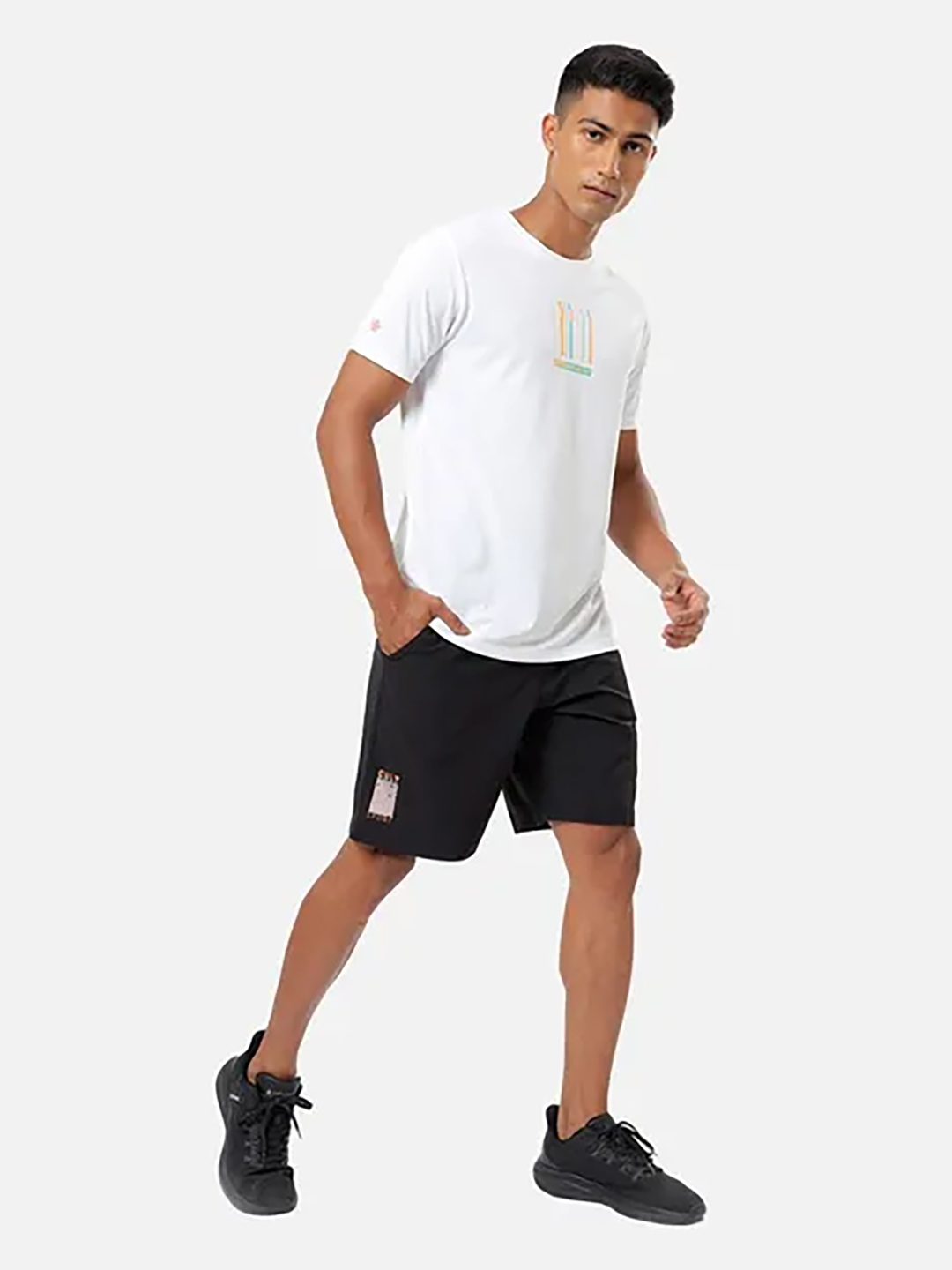 Cultsport One Men White Active Tshirt with Minimal Graphic (3)