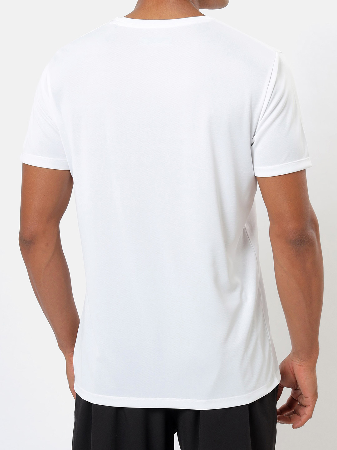 Men White Branding Play Active Tshirt