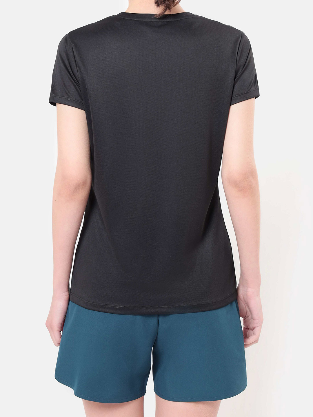 Cultsport One Women Black Performance Tshirt with Minimal Graphic (4)