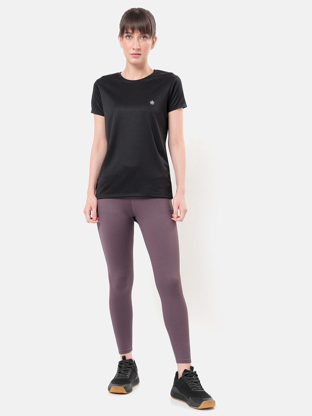 Cultsport One Women Maroon Highwaist Solid Active Tights (1)