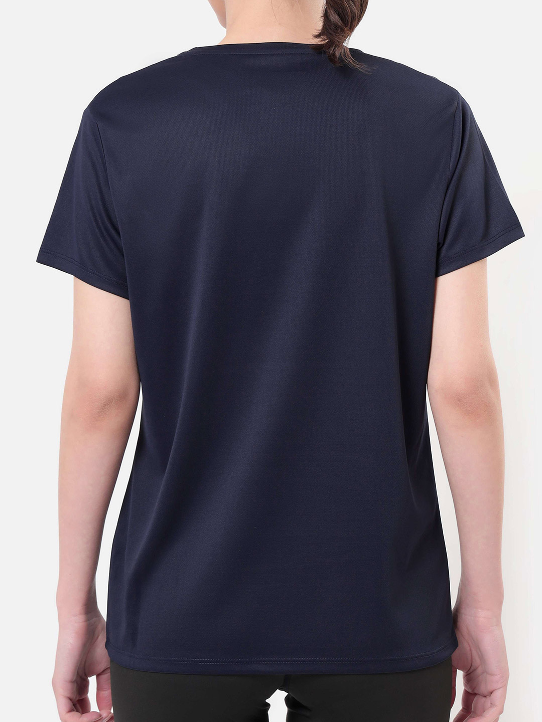 Cultsport One Women Navy Blue Logo Play Chest Print Active Tshirt (5)
