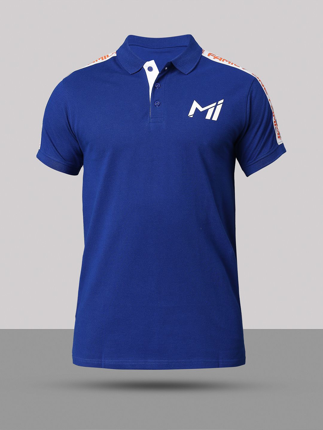 Buy Men Blue Printed Polo Collar T-Shirts From Fancode Shop.