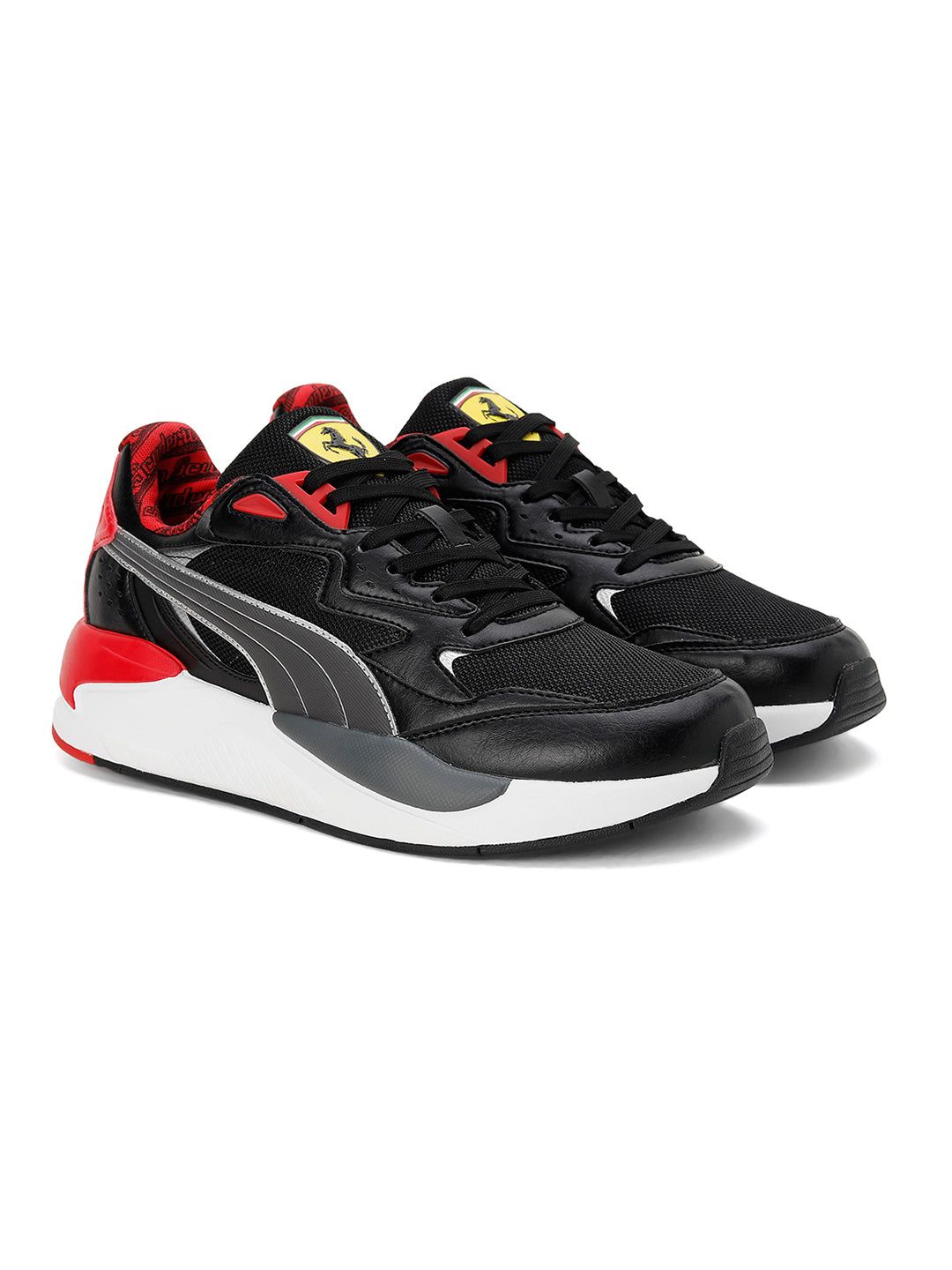 Buy Unisex Black and Red Ferrari X-Ray Speed Sports Shoes From Fancode ...