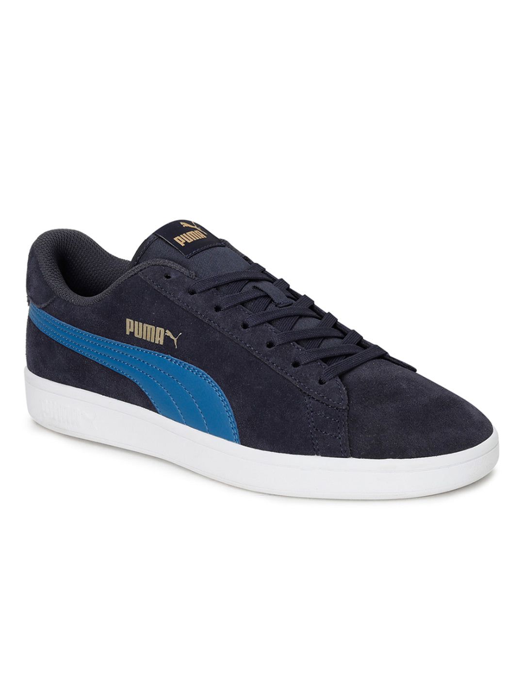 Buy Unisex Blue and White Puma Smash v2 Sneakers From Fancode Shop