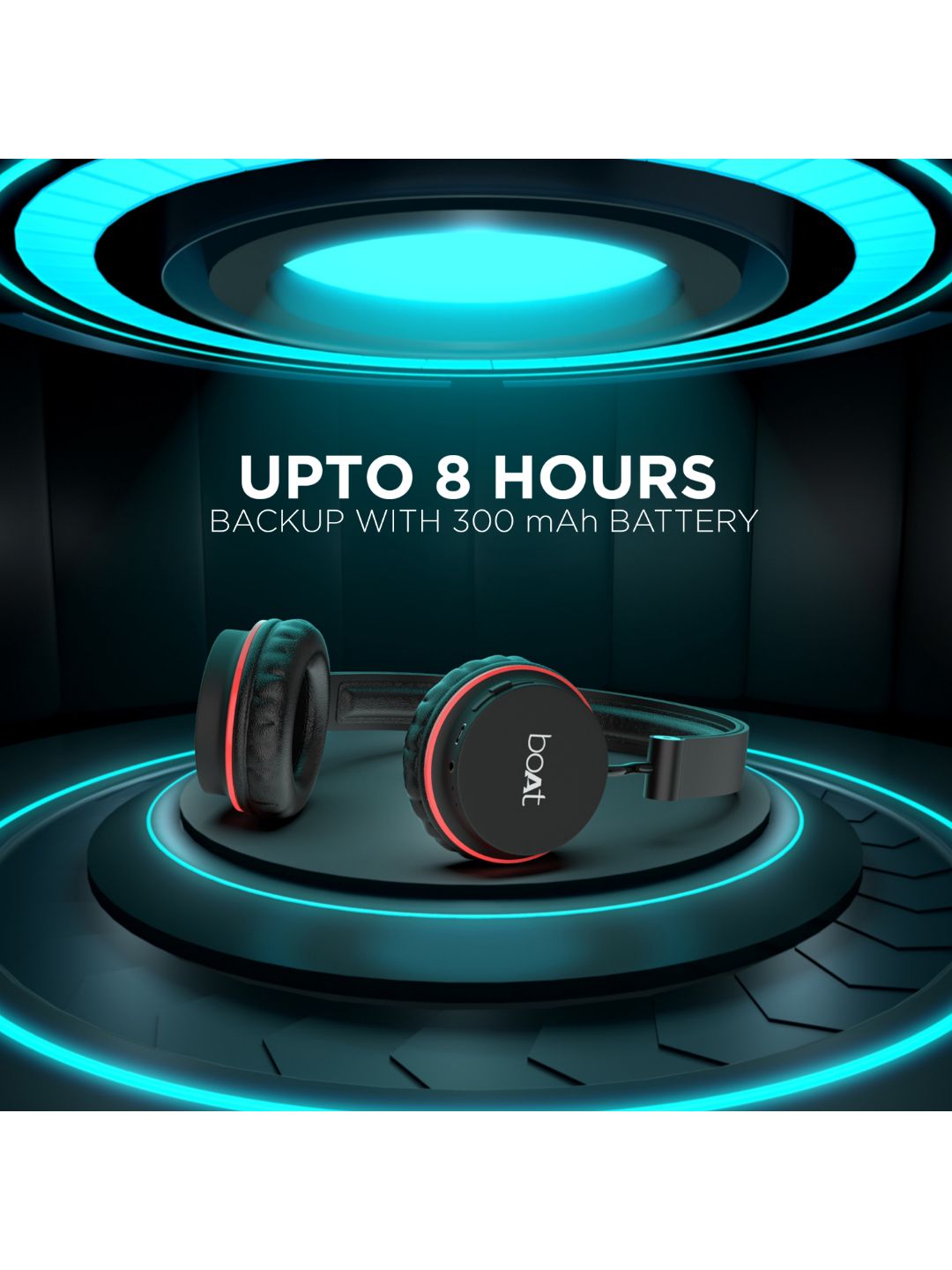 Buy Rockerz 400 Black Red On Ear With Mic Wireless Headphone