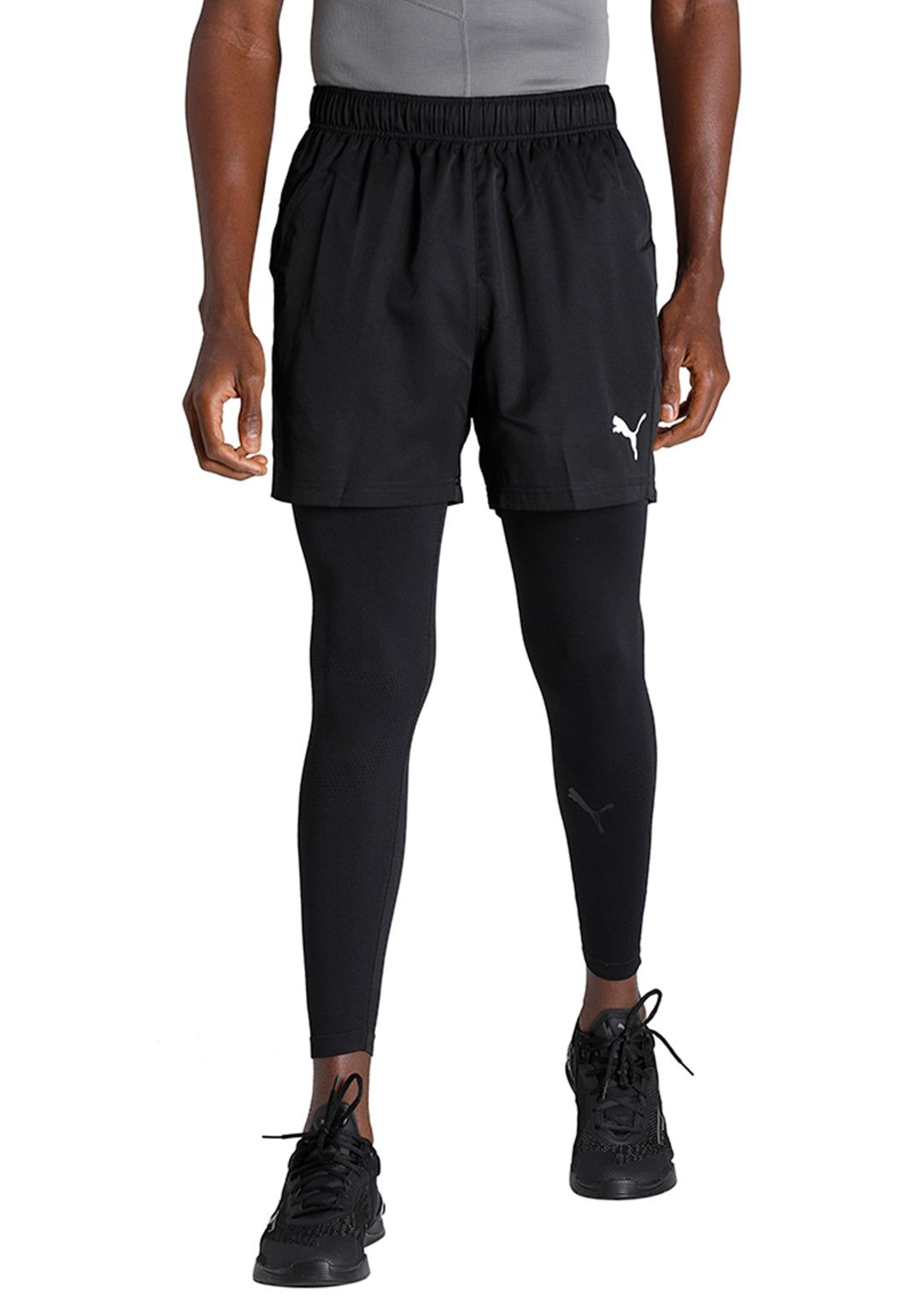 Solid Black Active Fancode Men Buy Puma Shorts From Woven
