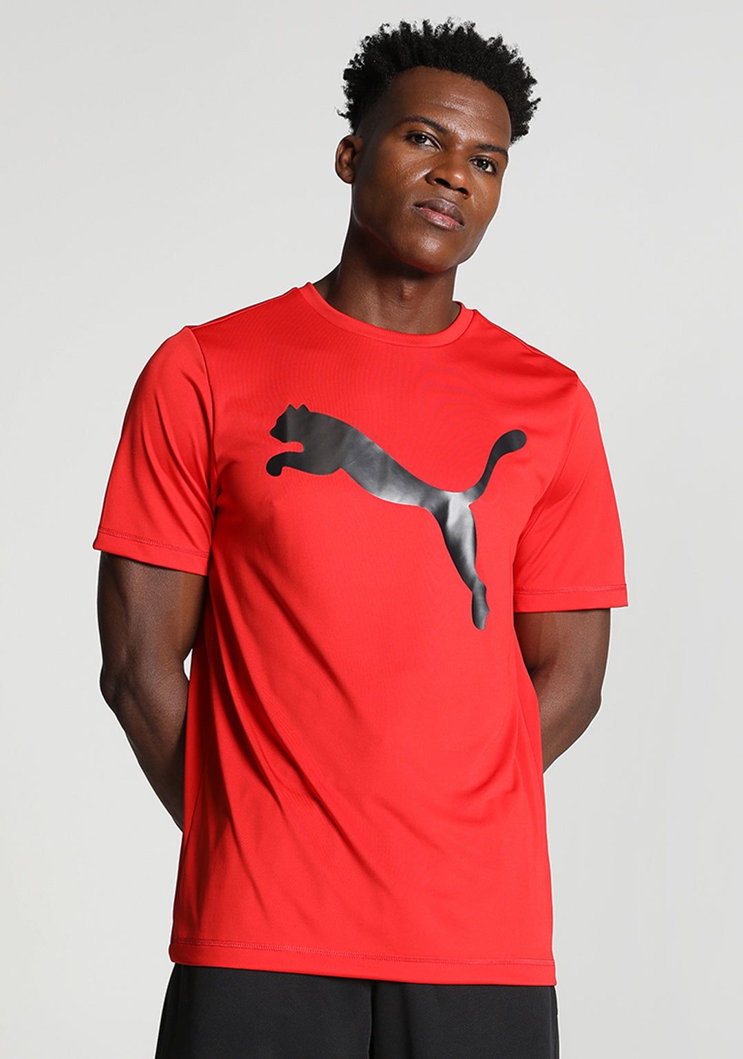 Buy Men Red ACTIVE Big Logo T-Shirt From Fancode | 