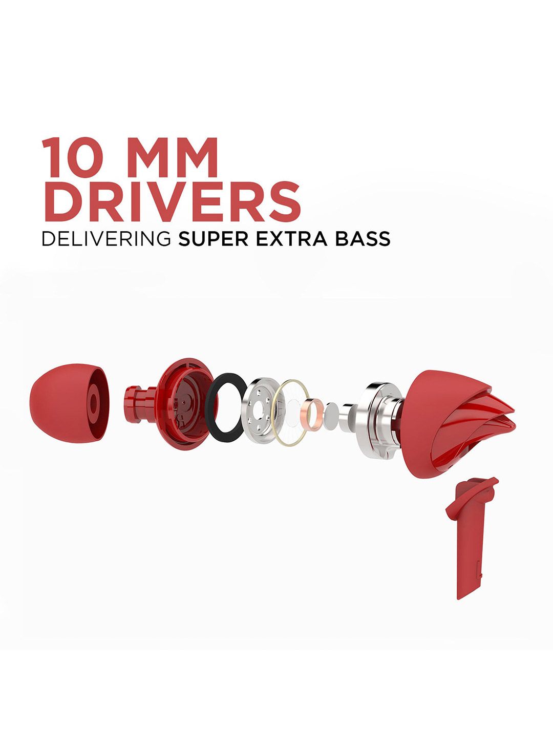 Buy Boat Bassheads Boat 100 Furious Red Earphones