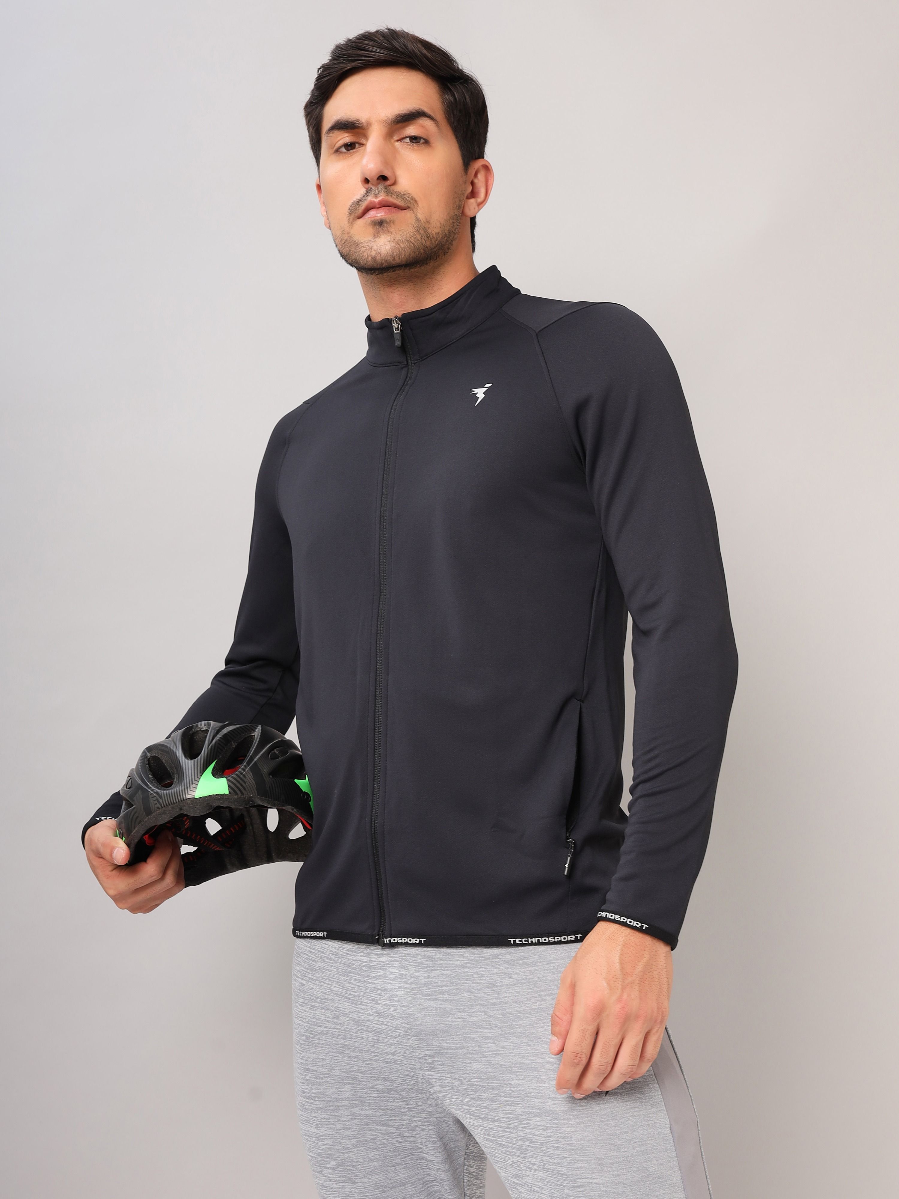 BUY Technosport Men'S Woven Hi-Neck Sports Jacket at loowest price online -  www.chendlasports.co.in