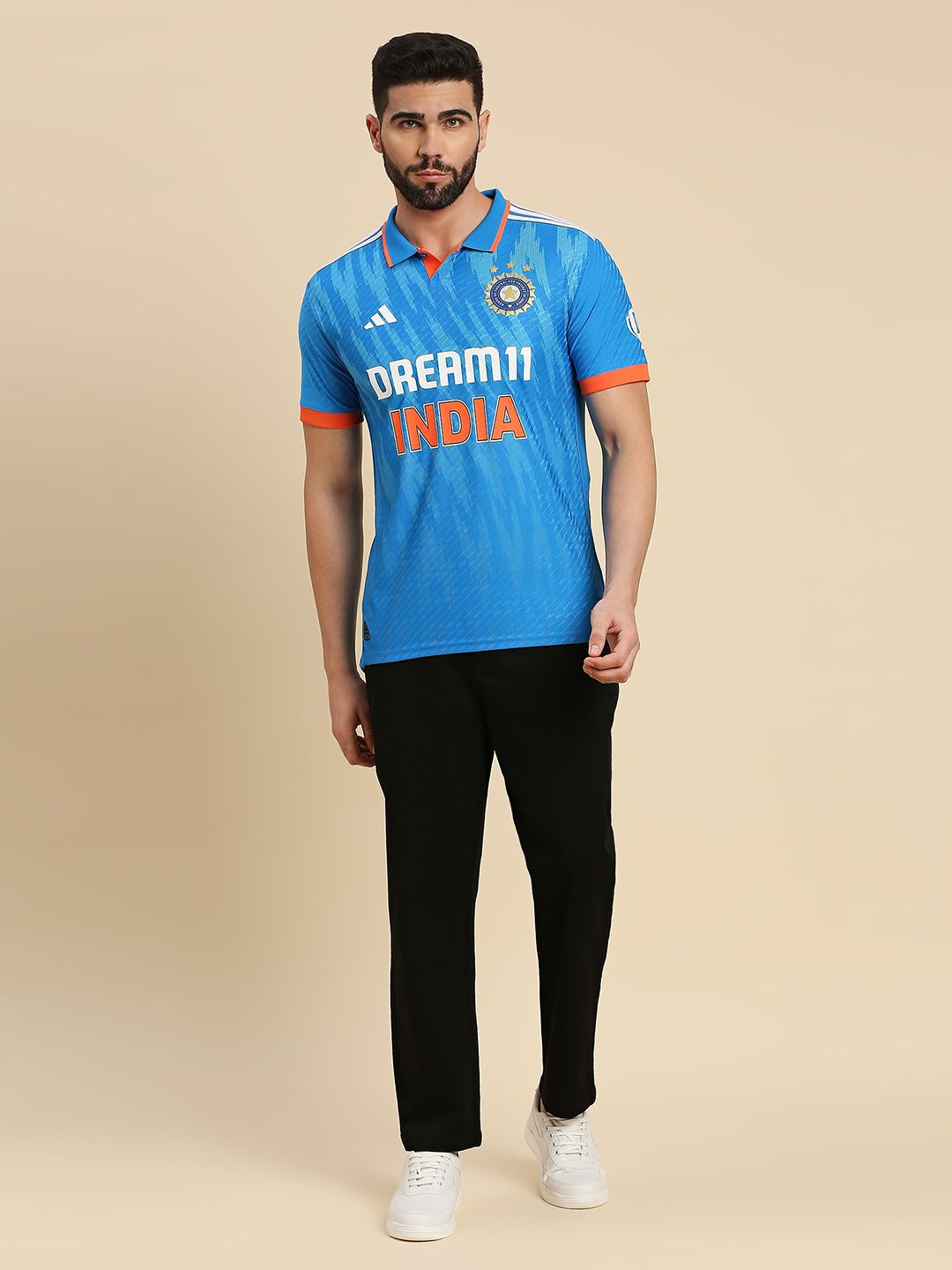 Buy Official ICC CWC-23 Men India Cricket ODI Fan Printed Half Sleeves Polo  Collar Customised Jersey From Fancode Shop.