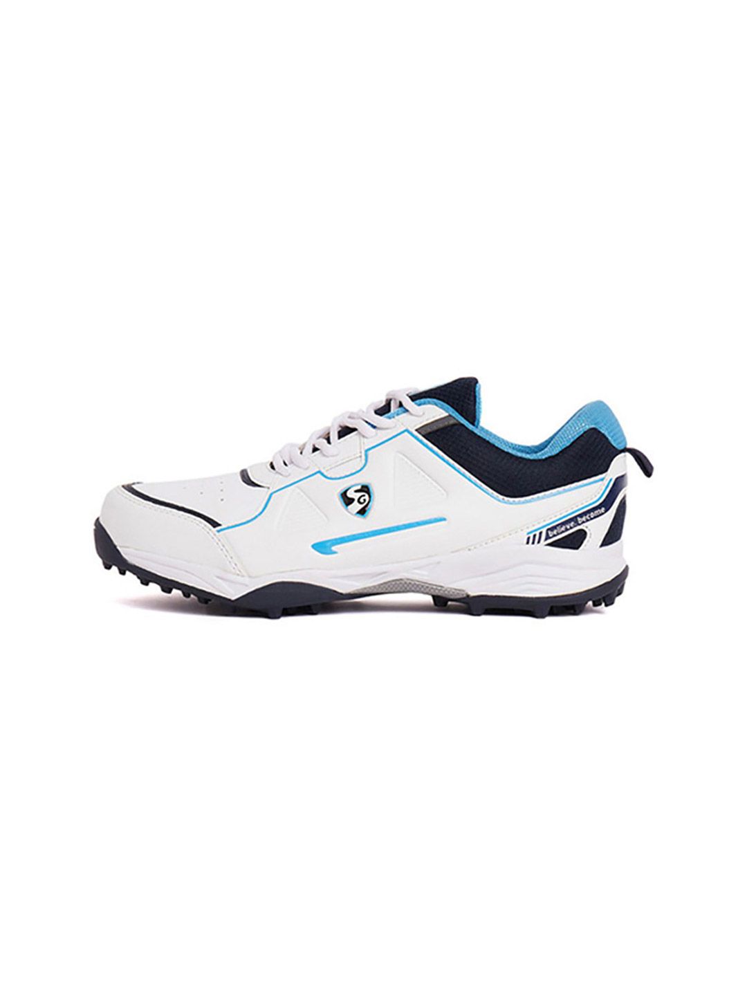 Club 5.0 White-Navy And Teal Mens Sports Shoes