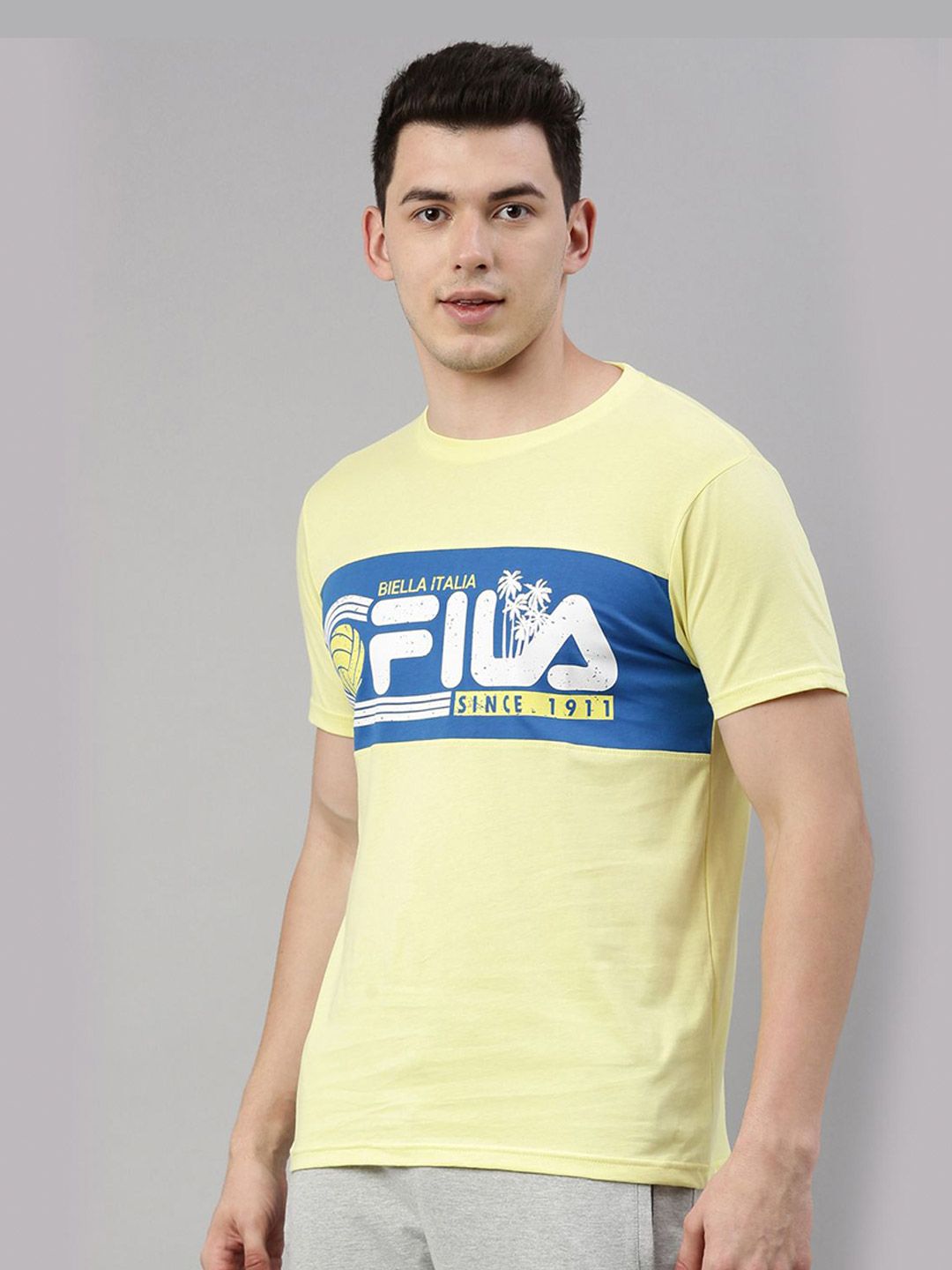 FASO NEW Multicolor Cotton Round Neck T-Shirt- FS4001-SQ