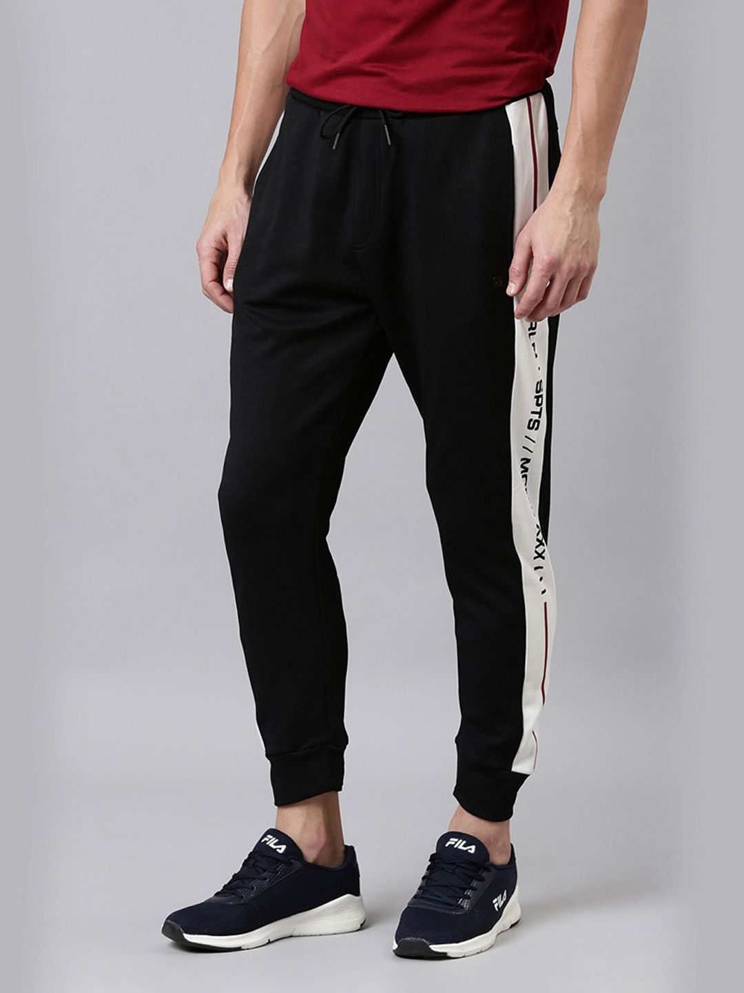 Buy Proline Black Slim Fit Printed Track Pants for Mens Online @ Tata CLiQ
