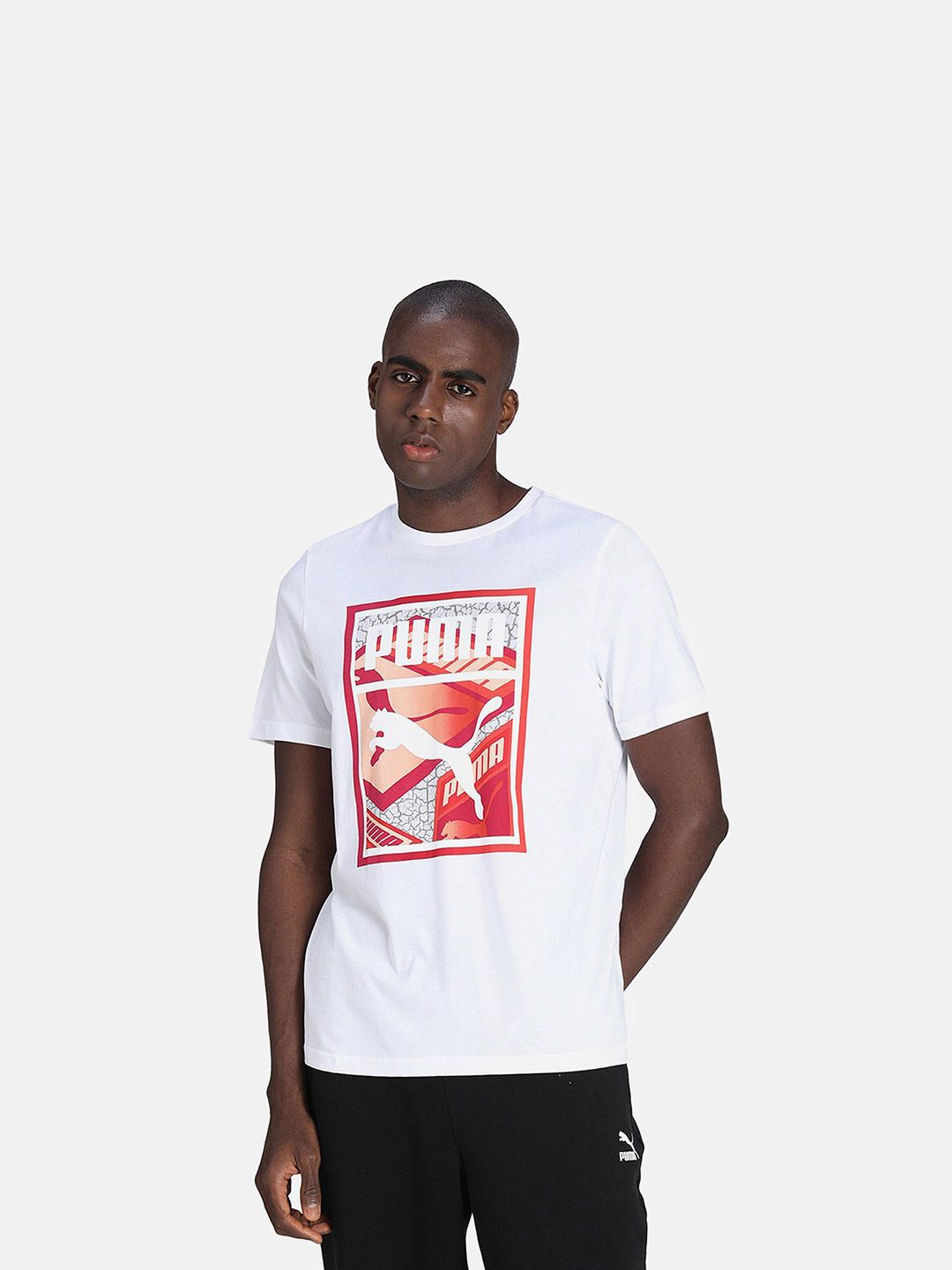 Buy Men White & Red Printed Graphic Box Logo Play T-Shirts From Fancode ...