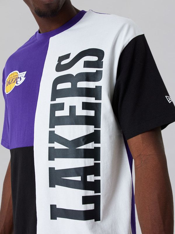 LA Lakers NBA Infill Team Logo Oversized T-Shirt 'purple