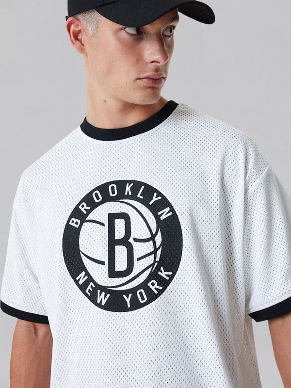 NBA BROOKLYN NETS INFILL TEAM LOGO JERSEY 'BLACK