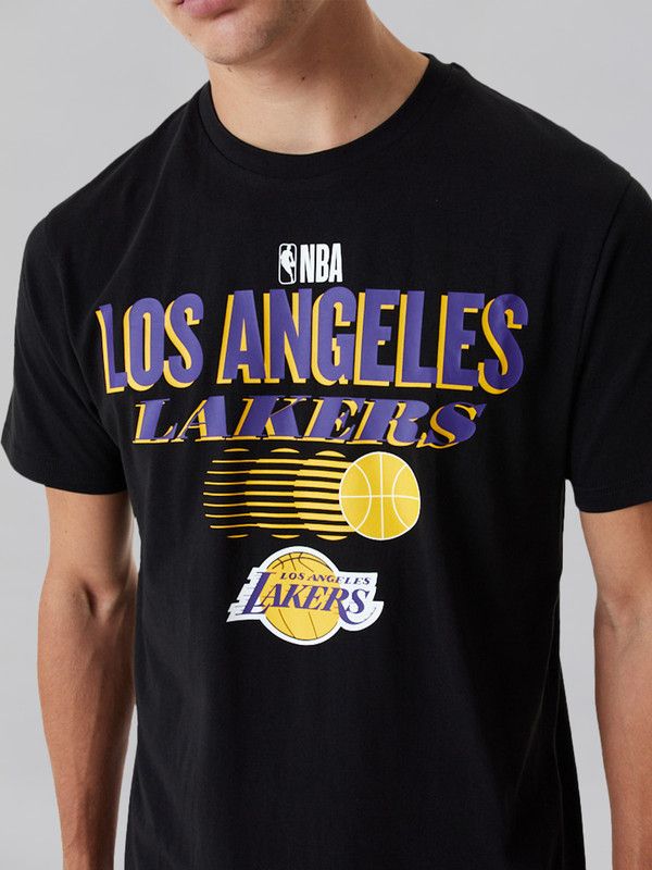 LA Lakers NBA Team Graphic Black T-Shirt
