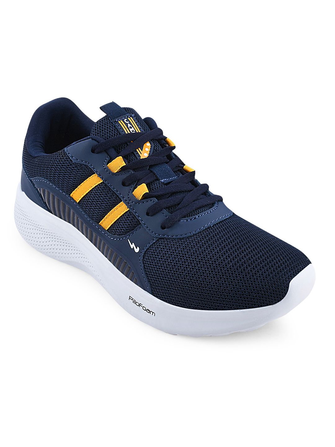 Buy Men Lake Blue & Mustard Running Shoes From Fancode Shop.