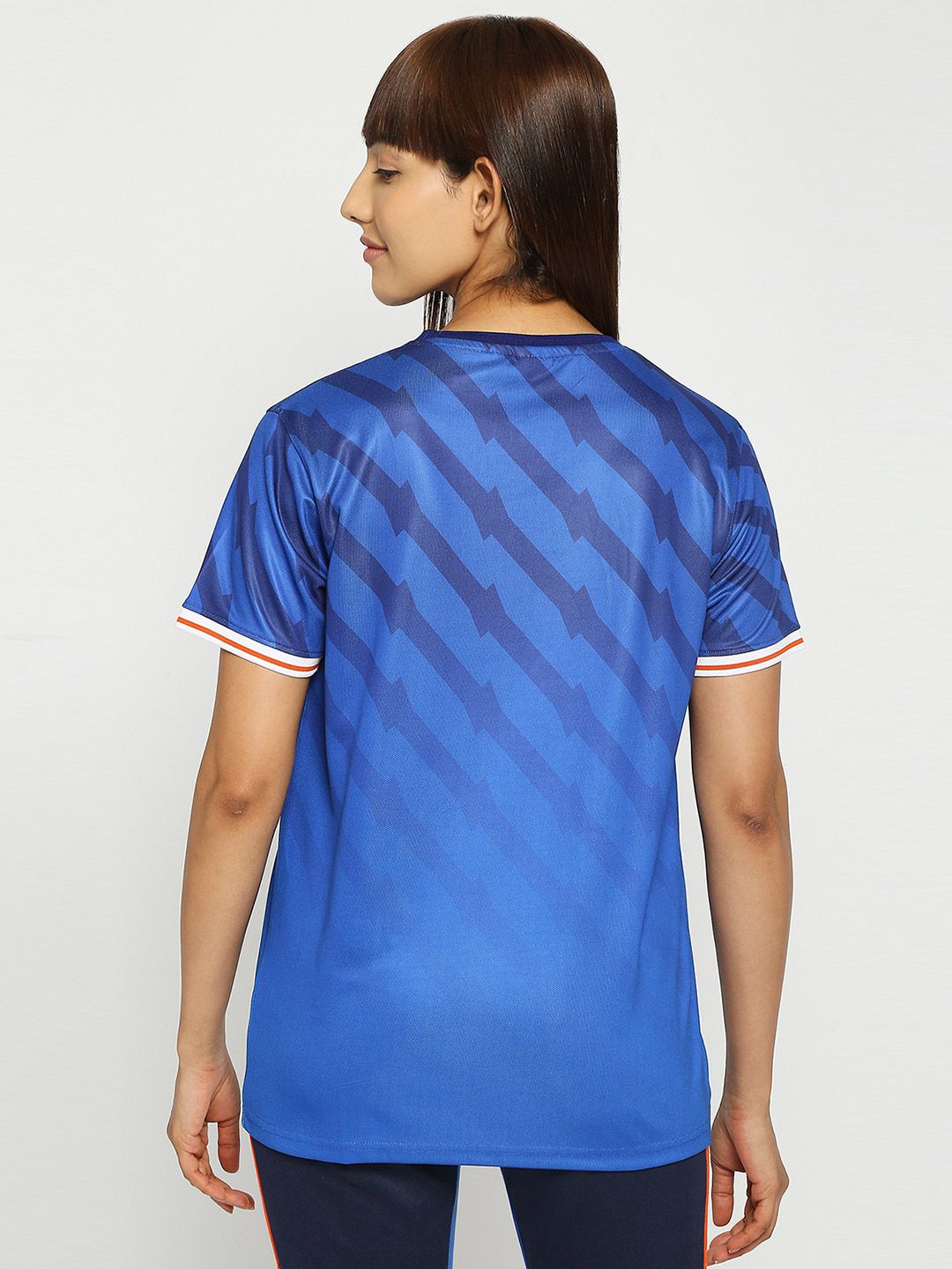 Buy Women Blue Printed Round Neck T Shirt From Fancode Shop 8147