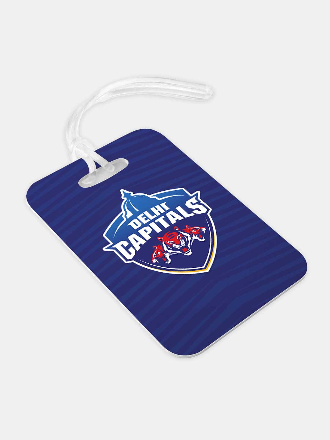 Delhi Capitals Blue Logo Printed Plastic Luggage Bag Tags with lanyard - Pack of 1 (1)