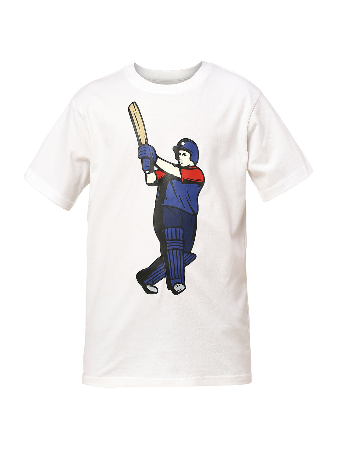 Delhi Capitals Boys White Printed Half Sleeves Round Neck Cotton T-Shirts (7)