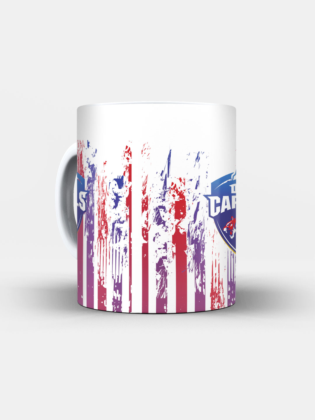 Delhi Capitals Ceramic Glossy Printed Mug, Microwave and Dishwasher Safe, Tea and Coffee Mug - 325 ml (White/Red) - Pack (5)