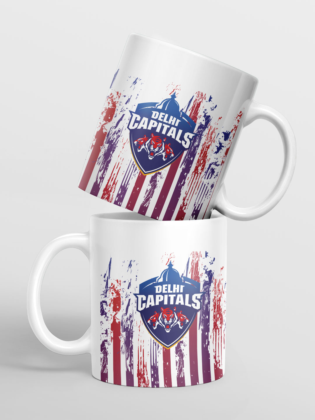 Ceramic Glossy Printed Mug, Microwave and Dishwasher Safe, Tea and Coffee Mug - 325 ml (White/Red) - Pack of 1