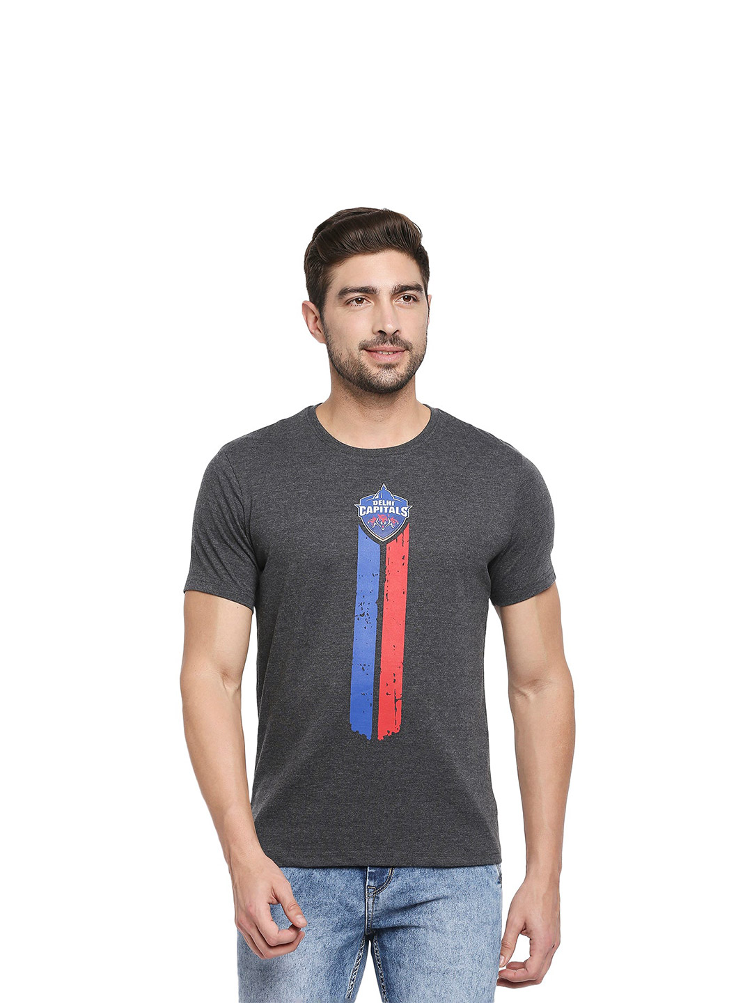Delhi Capitals DC Black Regular Fit Logo T-shirt (1)