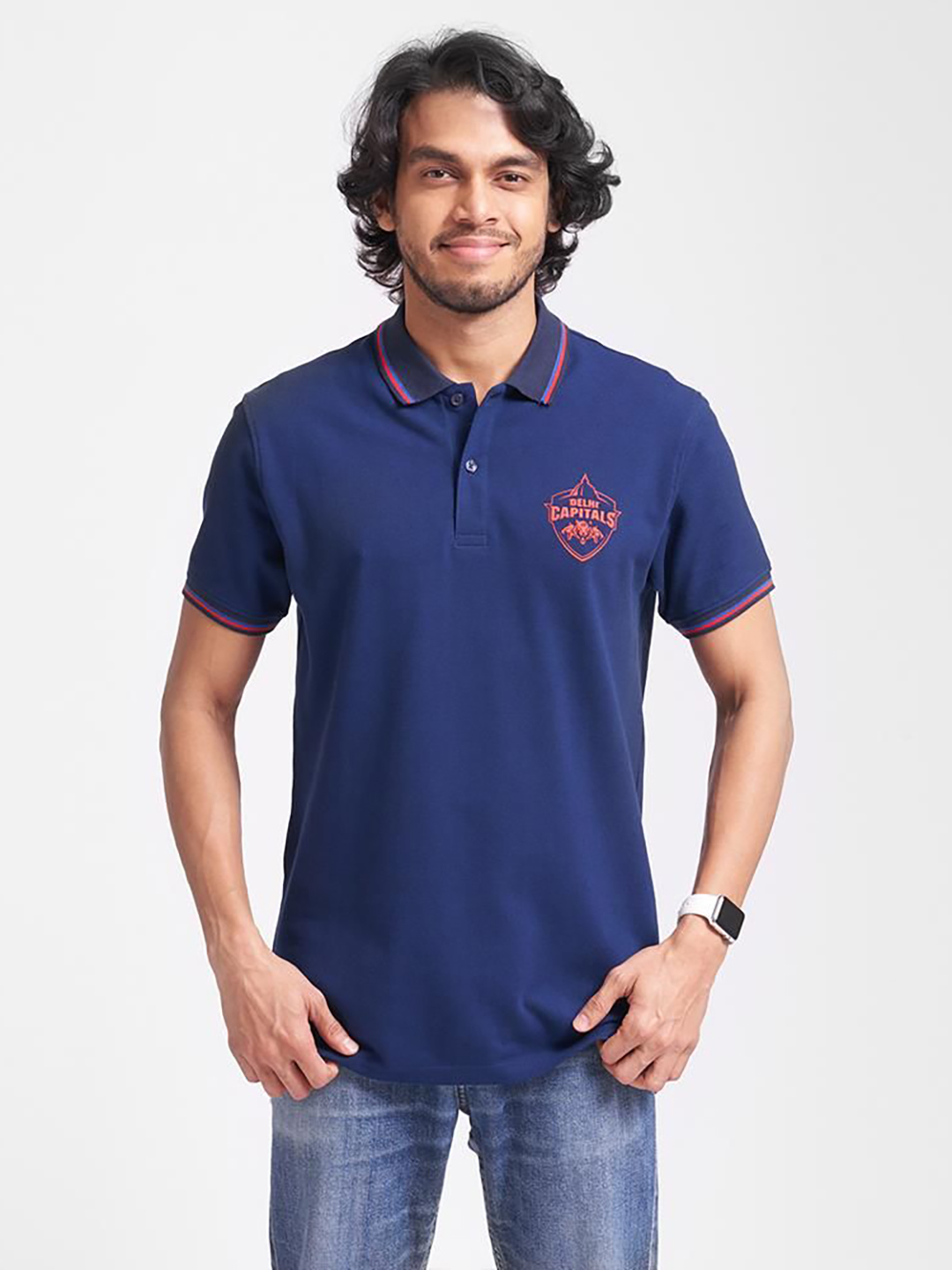 Delhi Capitals DC Blue Regular Fit Polo (1)