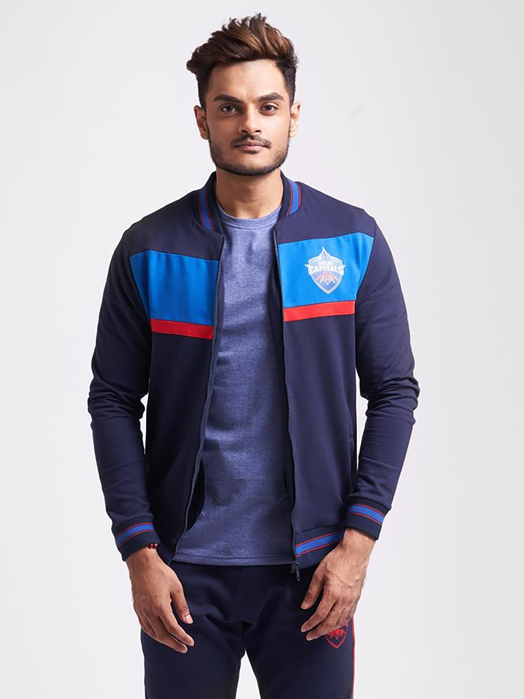 Delhi Capitals DC Men Blue Round Neck Jacket (1)