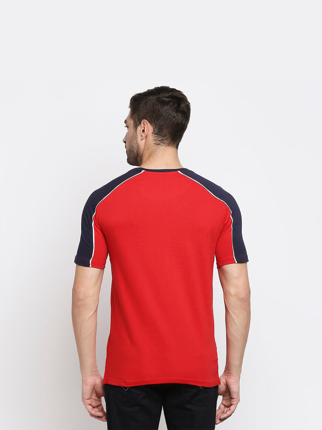 Delhi Capitals DC Men's Classic Regular Fit Red Logo T-Shirt (2)