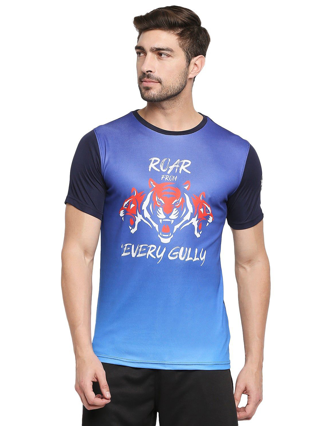 Delhi Capitals DC Men's Round Neck Regular Fit Tiger Jersey (1)