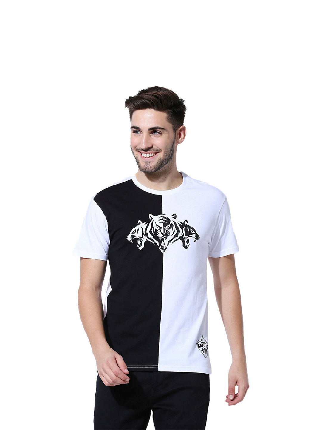 Delhi Capitals DC Men's Three Tigers Regular Fit T-shirt (1)