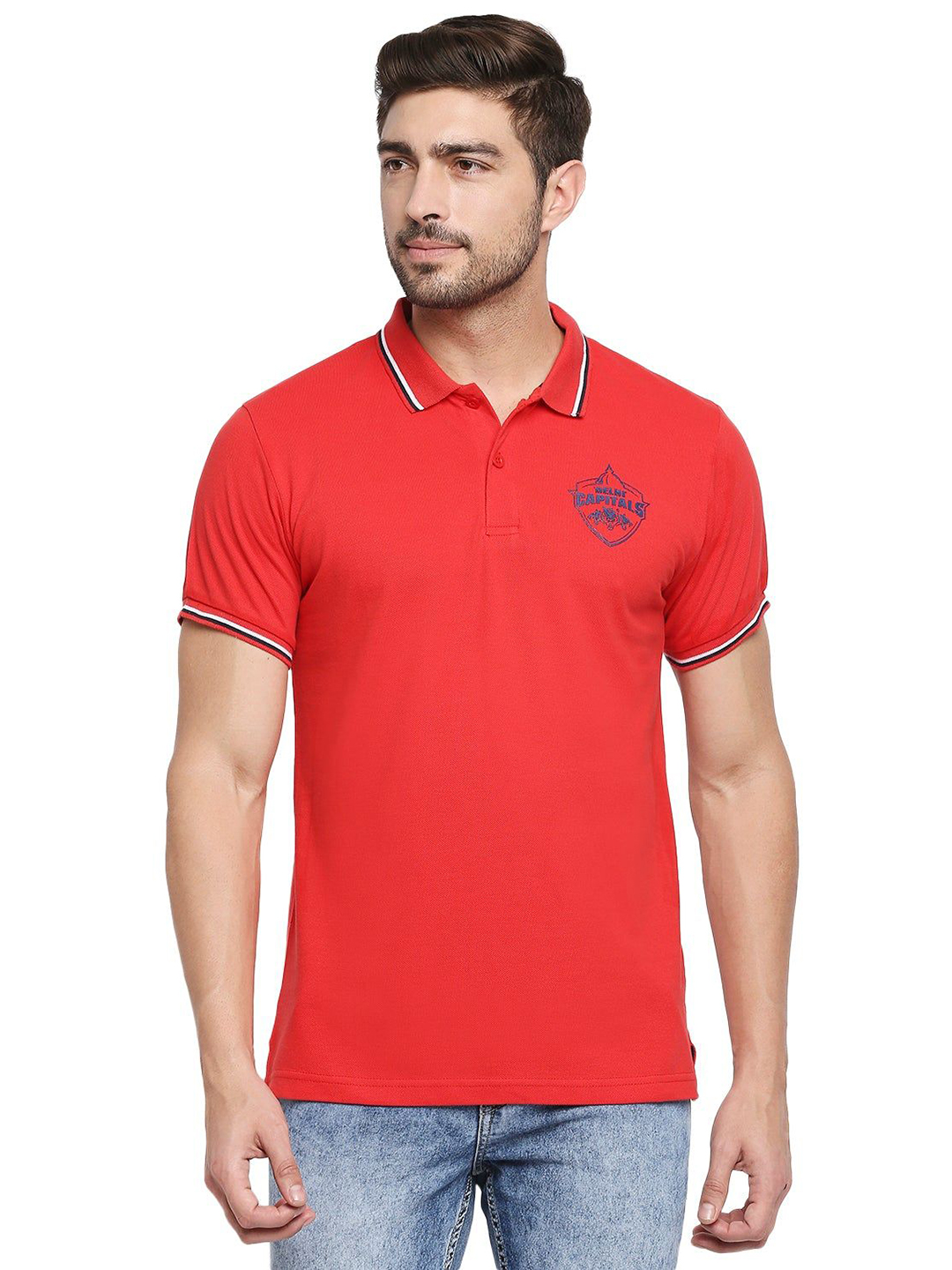 Delhi Capitals DC Red Regular Fit Polo (1)