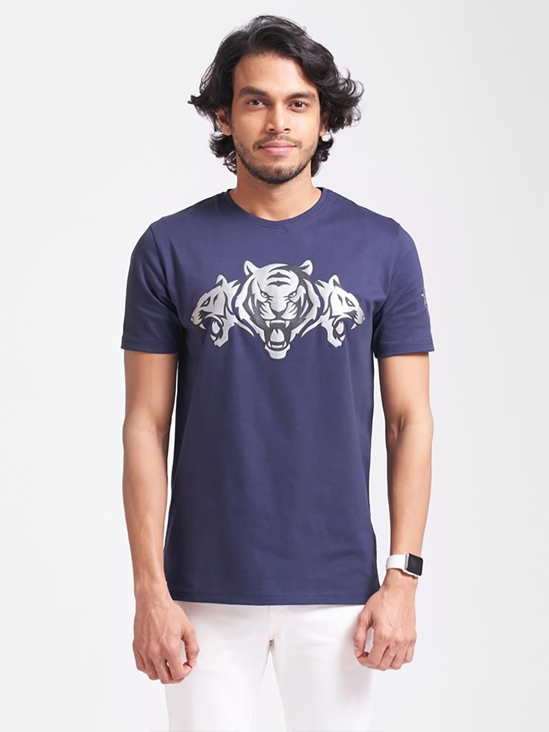 Delhi Capitals DC Tiger Dark Regular Fit T-shirt (1)