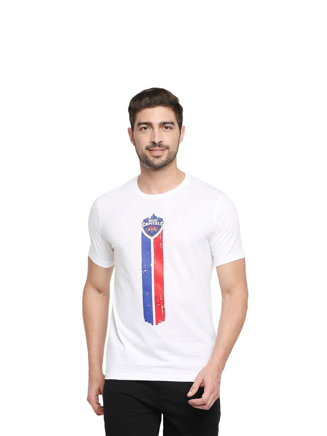 Delhi Capitals DC White Regular Fit Logo T-shirt (1)