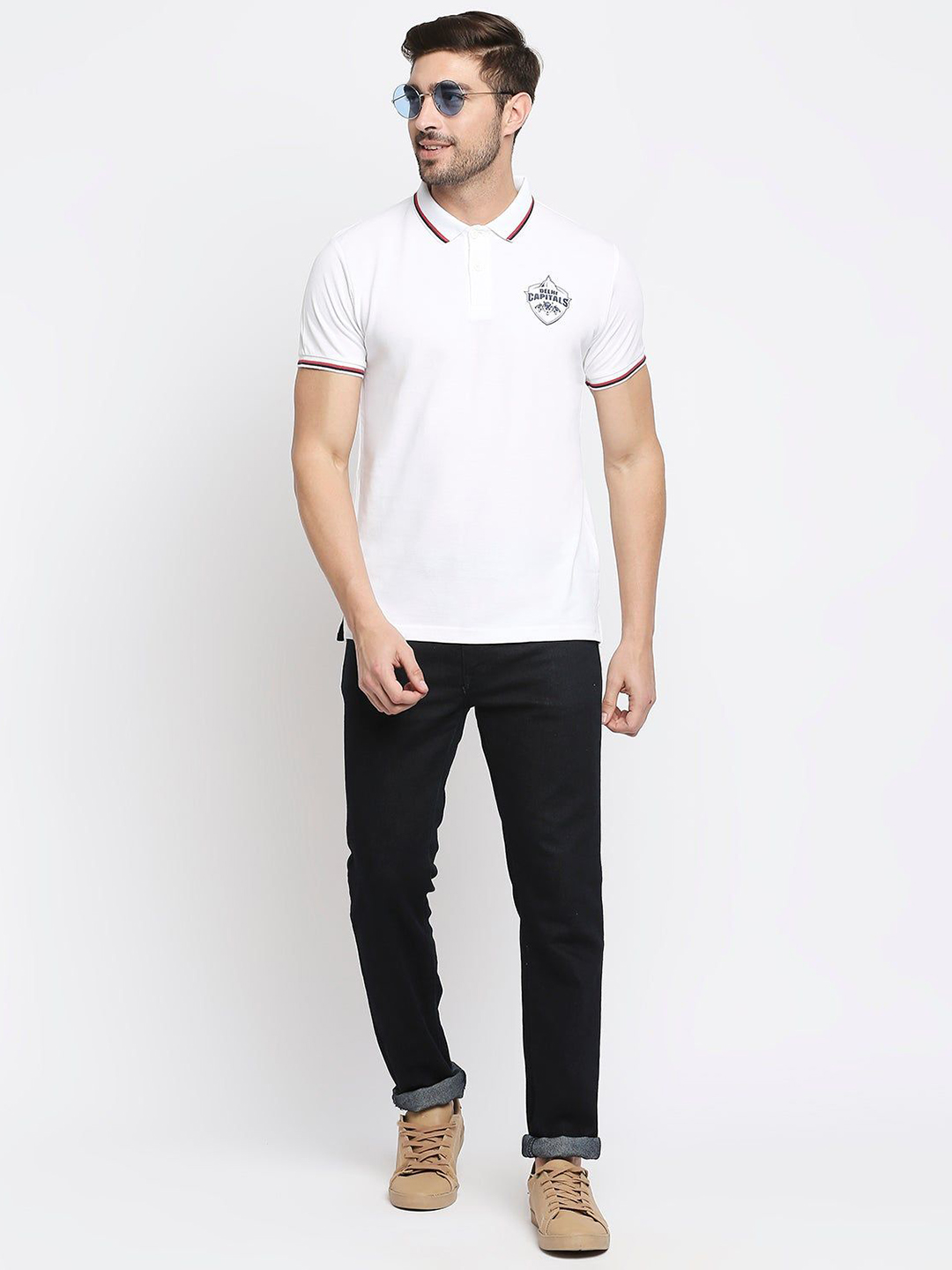 Delhi Capitals DC White Regular Fit Polo (5)