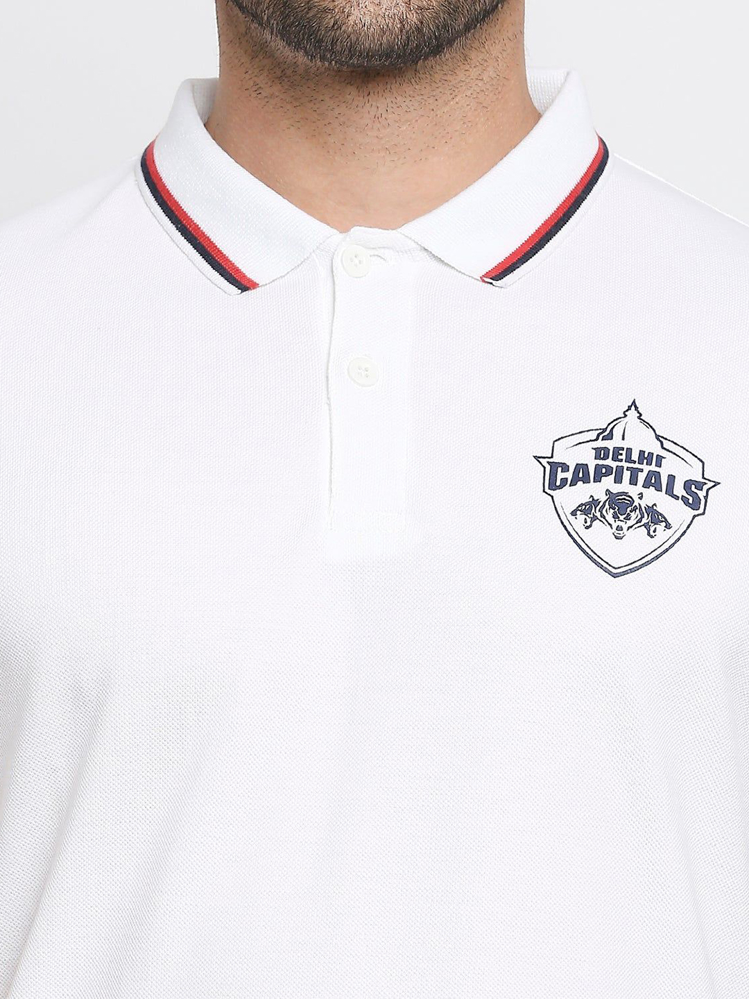 Delhi Capitals DC White Regular Fit Polo (6)