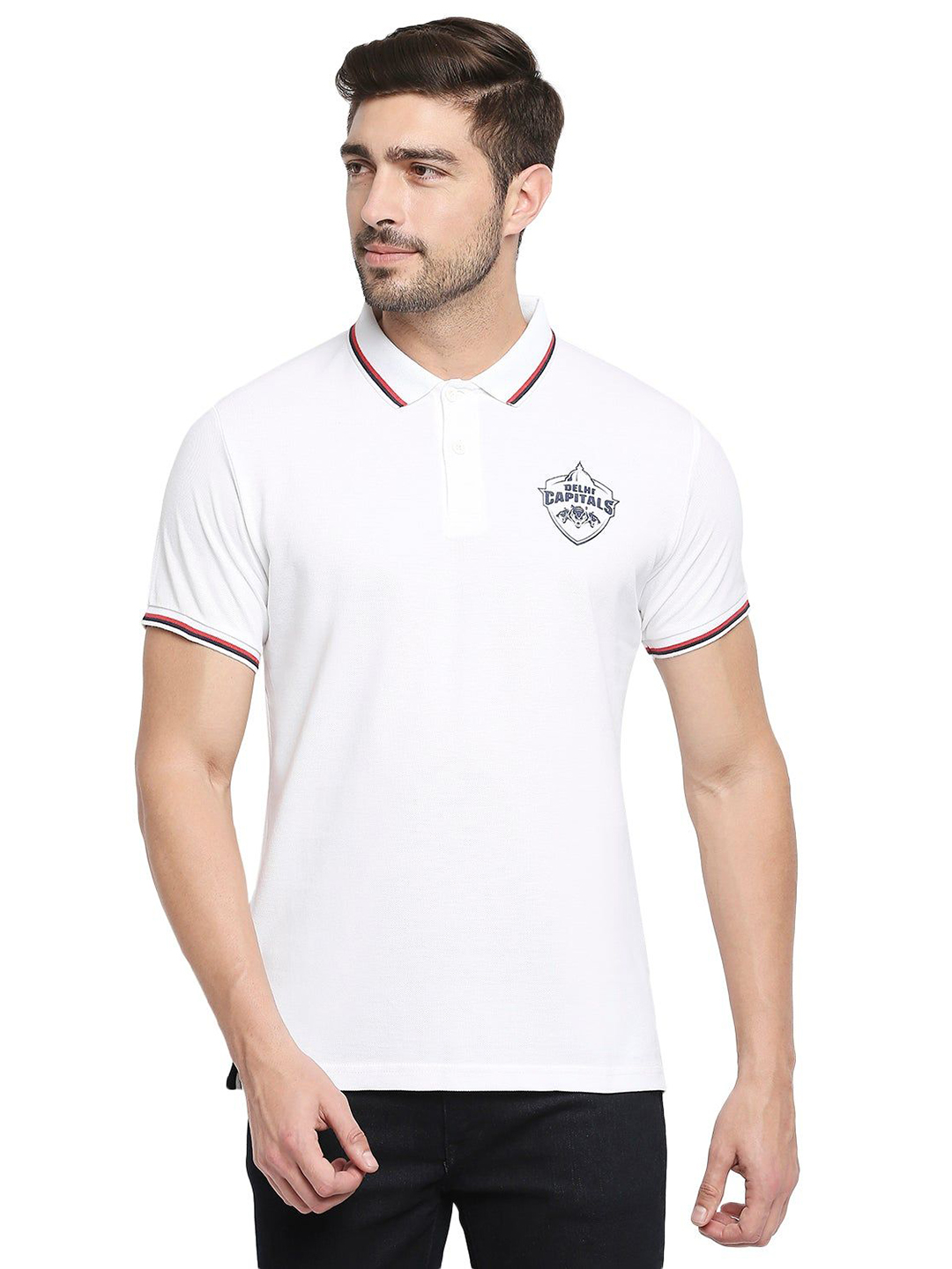 Delhi Capitals DC White Regular Fit Polo (1)
